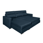 Paris Prix Canapé D'Angle Convertible "Neky" 242cm Bleu Pétrole