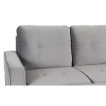 Paris Prix Canapé D'Angle Convertible "Rabano" 230cm Argent