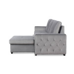 Paris Prix Canapé D'Angle Convertible "Rabano" 230cm Argent