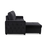 Paris Prix Canapé D'Angle Convertible "Rabano" 230cm Noir