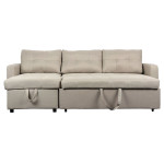 Paris Prix Canapé D'Angle Convertible Tissu "Corto" 221cm Beige