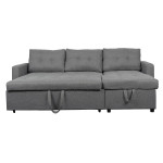 Paris Prix Canapé D'Angle Convertible Tissu "Corto" 221cm Gris