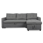 paris prix Canapé d'Angle Convertible Tissu "Corto" 221cm Gris