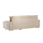 Paris Prix Canapé D'Angle Convertible "Zema" 227cm Beige