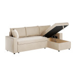 Paris Prix Canapé D'Angle Convertible "Zema" 227cm Beige