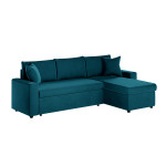 Paris Prix Canapé D'Angle Convertible "Zema" 227cm Bleu
