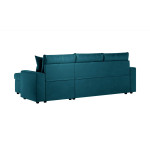 Paris Prix Canapé D'Angle Convertible "Zema" 227cm Bleu