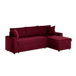 Paris Prix Canapé D'Angle Convertible "Zema" 227cm Bordeaux
