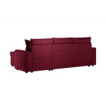 Paris Prix Canapé D'Angle Convertible "Zema" 227cm Bordeaux