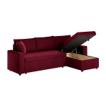 Paris Prix Canapé D'Angle Convertible "Zema" 227cm Bordeaux