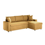 Paris Prix Canapé D'Angle Convertible "Zema" 227cm Ocre