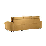 Paris Prix Canapé D'Angle Convertible "Zema" 227cm Ocre