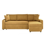 paris prix Canapé d'Angle Convertible "Zema" 227cm Ocre
