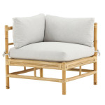 paris prix Canapé d'Angle de jardin "Cane" 76cm Naturel