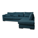 Paris Prix Canapé D'Angle Droit "Byzance" 303cm Bleu Pétrole
