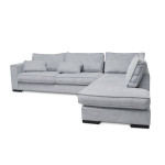 Paris Prix Canapé D'Angle Droit "Byzance" 303cm Gris Clair