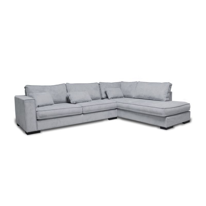 Paris Prix Canapé D'Angle Droit "Byzance" 303cm Gris Clair
