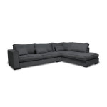 paris prix Canapé d'Angle Droit "Byzance" 303cm Gris Foncé