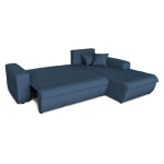 Paris Prix Canapé D'Angle Droit "Celia" 242cm Bleu Pétrole