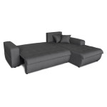 Paris Prix Canapé D'Angle Droit "Celia" 242cm Gris Foncé