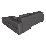 Paris Prix Canapé D'Angle Droit "Celia" 242cm Gris Foncé