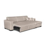 Paris Prix Canapé D'Angle Droit Convertible "Hip" 262cm Beige