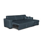 Paris Prix Canapé D'Angle Droit Convertible "Hip" 262cm Bleu Pétrole