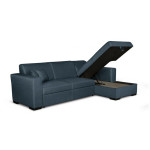 Paris Prix Canapé D'Angle Droit Convertible "Hip" 262cm Bleu Pétrole