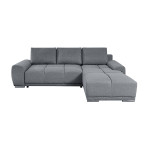 Paris Prix Canapé D'Angle Droit Convertible "Mitchel" 270cm Gris