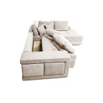 Paris Prix Canapé D'Angle Droit Convertible Niche à Gauche "Raly" 288cm Beige