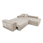 Paris Prix Canapé D'Angle Droit Convertible Niche à Gauche "Raly" 288cm Beige