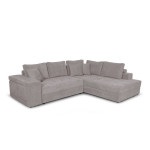 Paris Prix Canapé D'Angle Droit Convertible Niche à Gauche "Raly" 288cm Gris Clair