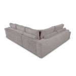 Paris Prix Canapé D'Angle Droit Convertible Niche à Gauche "Raly" 288cm Gris Clair