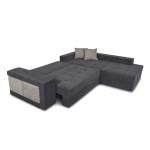 Paris Prix Canapé D'Angle Droit Convertible Niche à Gauche "Raly" 288cm Gris