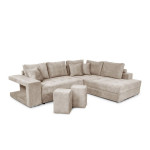 paris prix Canapé d'Angle Droit Convertible Niche à Gauche "Raly" 288cm Beige