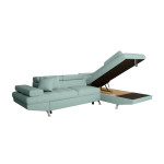 Paris Prix Canapé D'Angle Droit Convertible "Noma" 271cm Bleu Clair