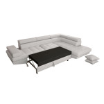 Paris Prix Canapé D'Angle Droit Convertible "Noma" 271cm Gris Perle