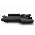 paris prix Canapé d'Angle Droit Convertible "Noma" 271cm Noir & Gris