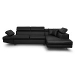 paris prix Canapé d'Angle Droit Convertible "Noma" 271cm Noir