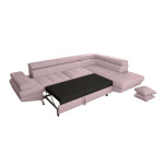 Paris Prix Canapé D'Angle Droit Convertible "Noma" 271cm Vieux Rose