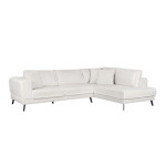 Paris Prix Canapé D'Angle Droit Convertible "Pinayo" 304cm Blanc