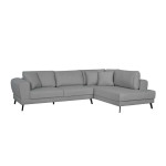 Paris Prix Canapé D'Angle Droit Convertible "Pinayo" 304cm Gris Clair