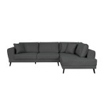 paris prix Canapé d'Angle Droit Convertible "Pinayo" 304cm Gris Foncé