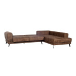 Paris Prix Canapé D'Angle Droit Convertible "Pinayo" 304cm Marron