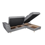 Paris Prix Canapé D'Angle Droit Convertible "Roli" 260cm Gris