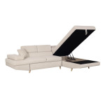 Paris Prix Canapé D'Angle Droit Convertible "Tean" 271cm Beige