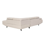 Paris Prix Canapé D'Angle Droit Convertible "Tean" 271cm Beige & Noir