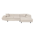 paris prix Canapé d'Angle Droit Convertible "Tean" 271cm Beige & Noir