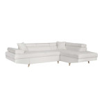 Paris Prix Canapé D'Angle Droit Convertible "Tean" 271cm Blanc