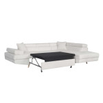 Paris Prix Canapé D'Angle Droit Convertible "Tean" 271cm Blanc